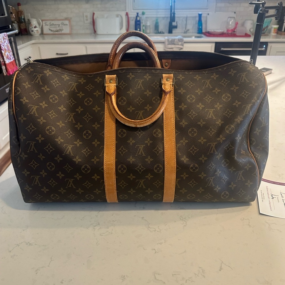 LOUIS VUITTON Monogram Keepall 55 GUC